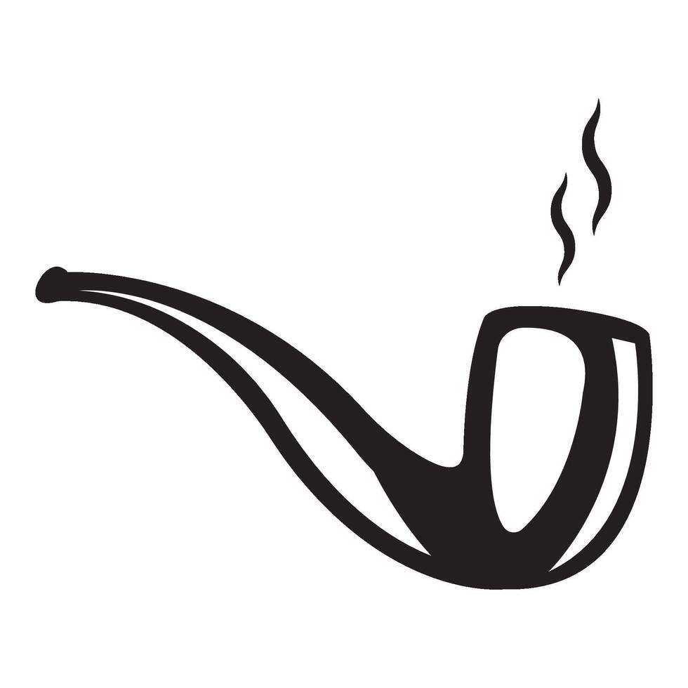 smoking pipe icon logo vector design template