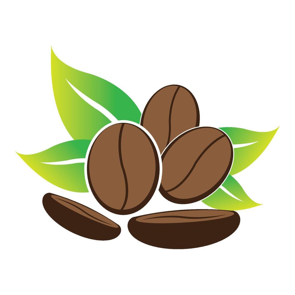 plantilla de diseño de vector de logotipo de icono de granos de café