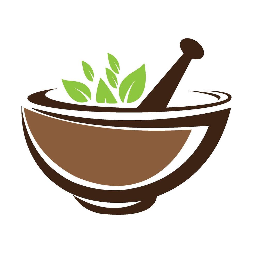 mortar and pestle icon logo vector design template
