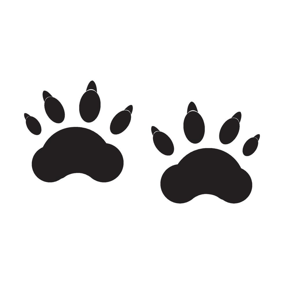 tiger footprint icon vector design template