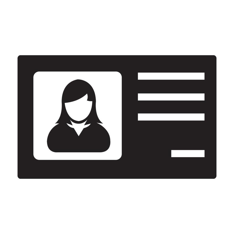 identity card icon logo vector design template