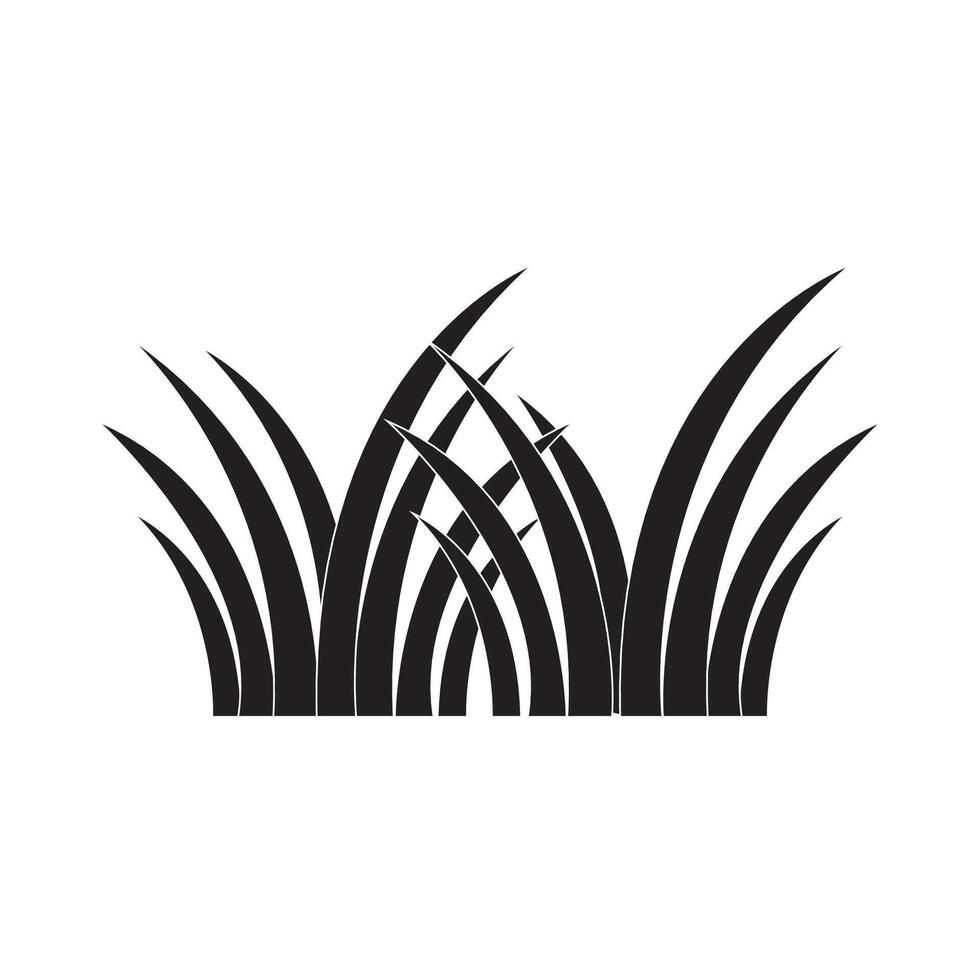 grass icon logo vector design template