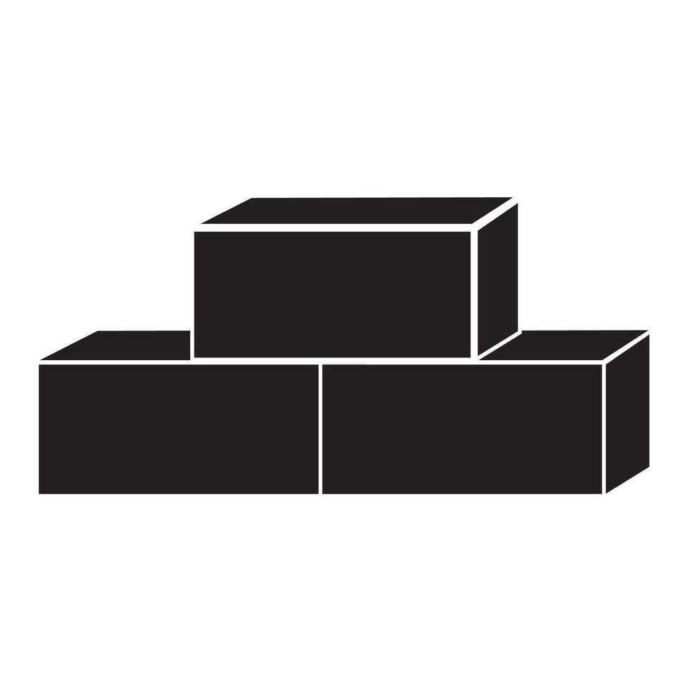 edificio bloques icono vector diseño modelo