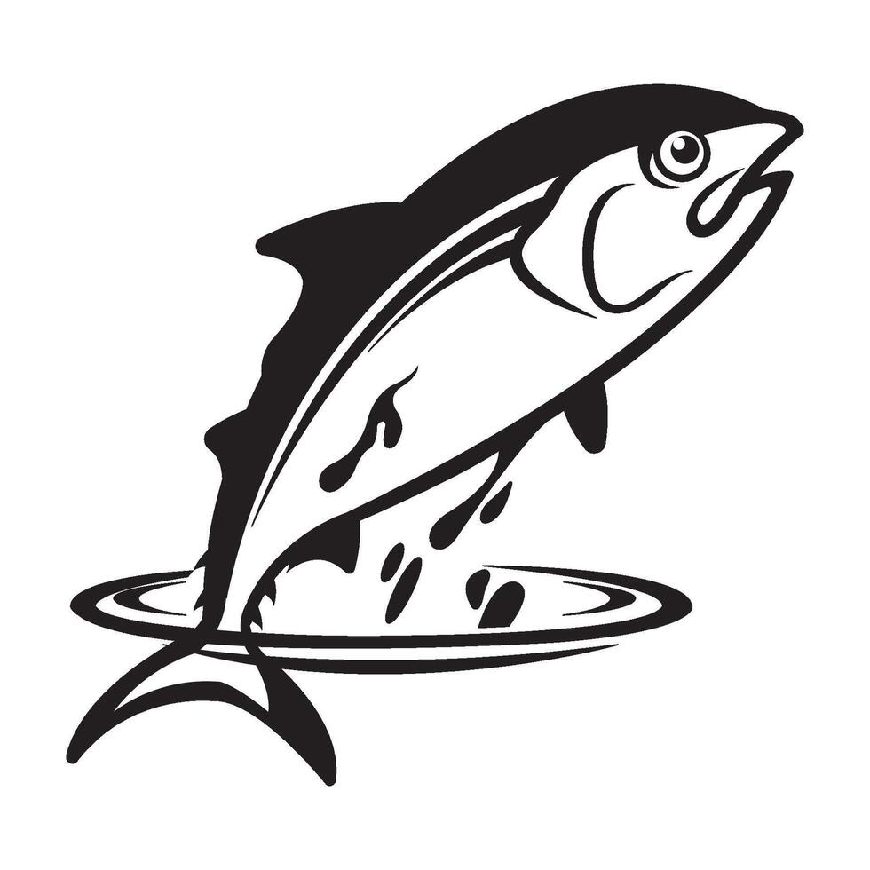 fish icon logo vector design template