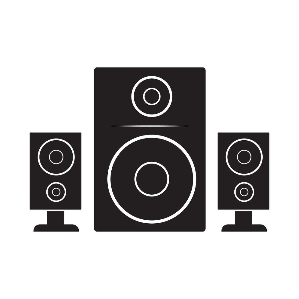 sound system icon logo vector design template
