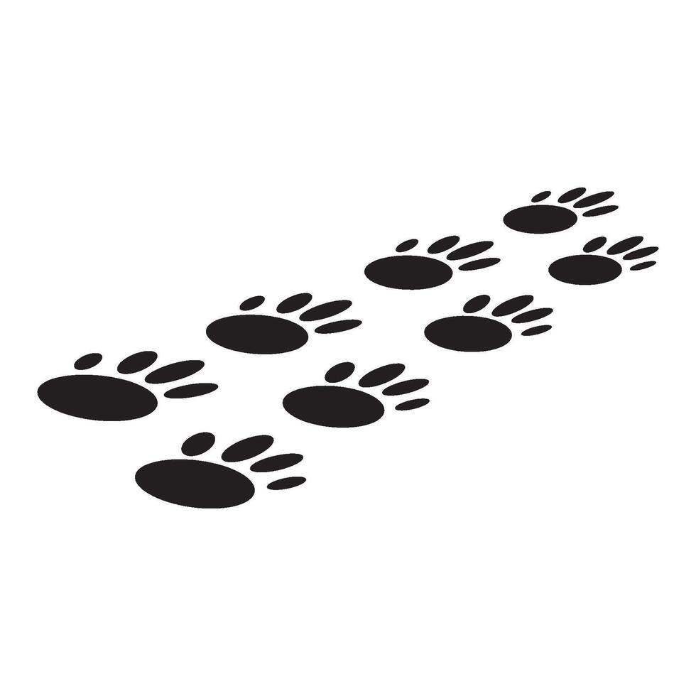 tiger footprint icon vector design template