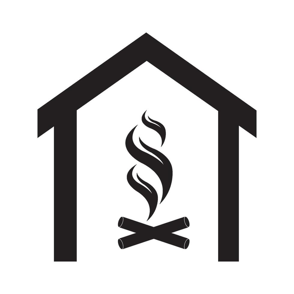 plantilla de diseño de vector de logotipo de icono de horno de fuego