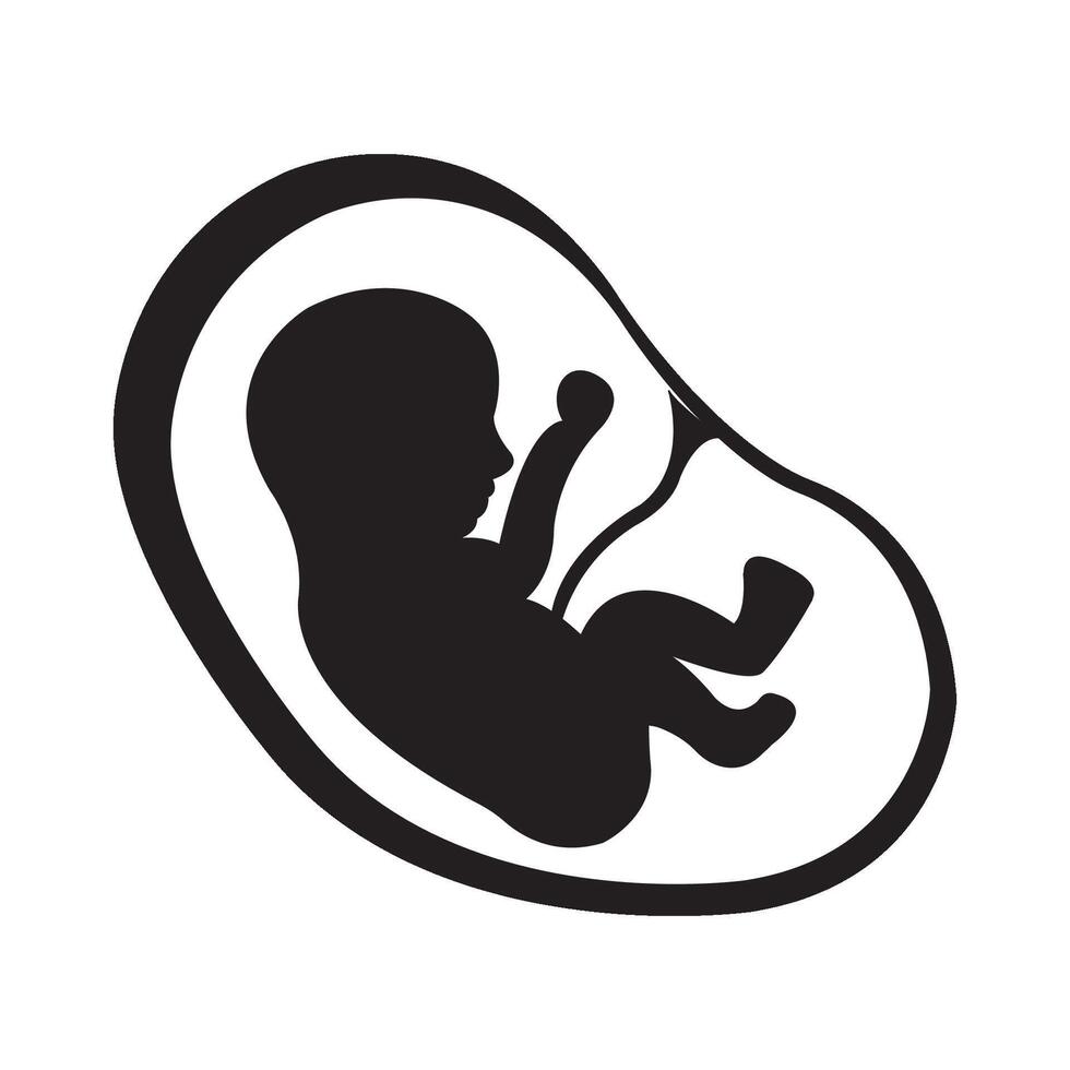 fetus icon logo vector design template