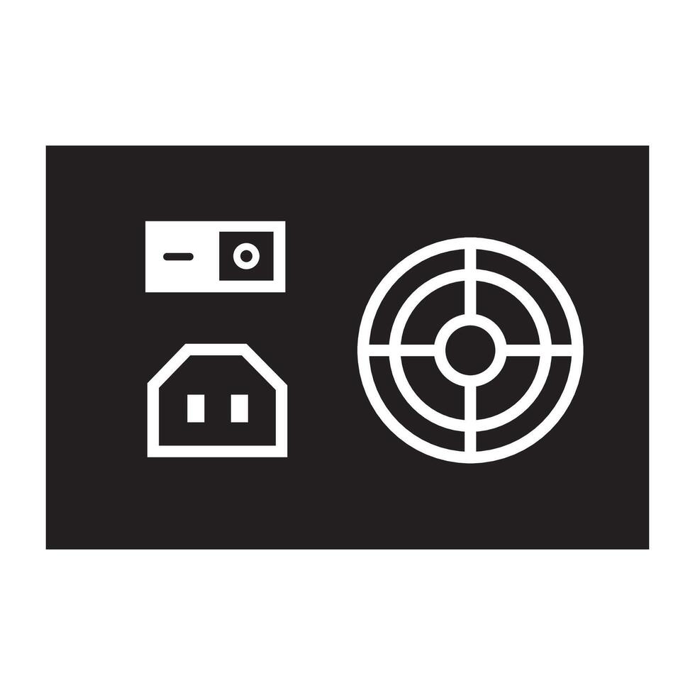 poder suministro icono logo vector diseño modelo