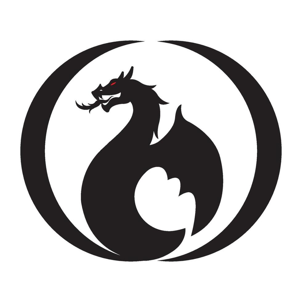 dragon icon logo vector design template