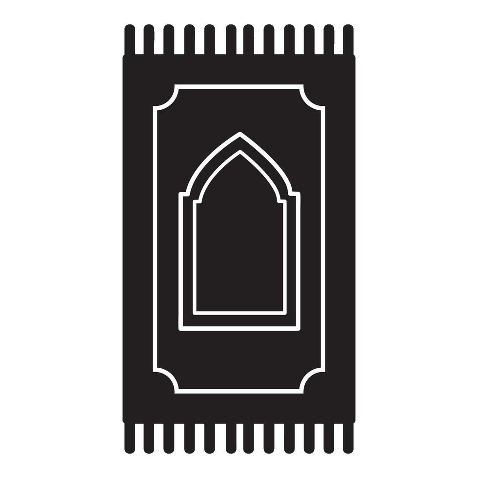 plantilla de diseño de vector de logotipo de icono de alfombra de oración
