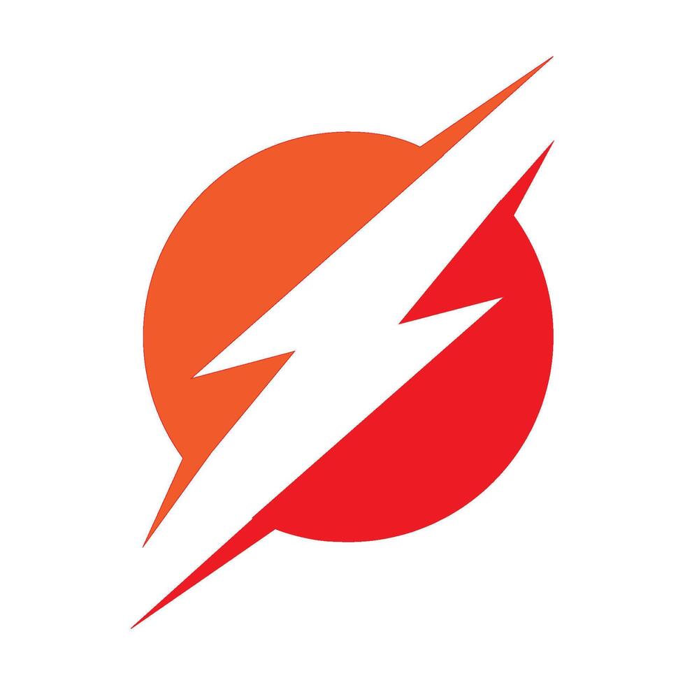 lightning icon logo vector design template