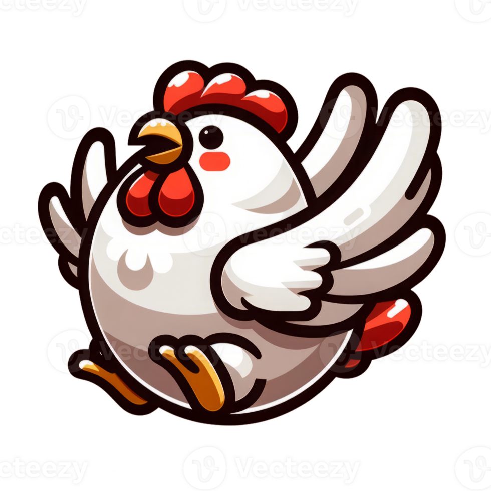 AI generated Cute White Chicken png