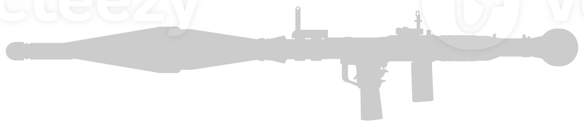 Silhouette of the Bazooka or Rocket Launcher Weapon, also known as Rocket Propelled Grenade or RPG, Flat Style, can use for Art Illustration, Pictogram, Website, Infographic or Graphic Design Element png