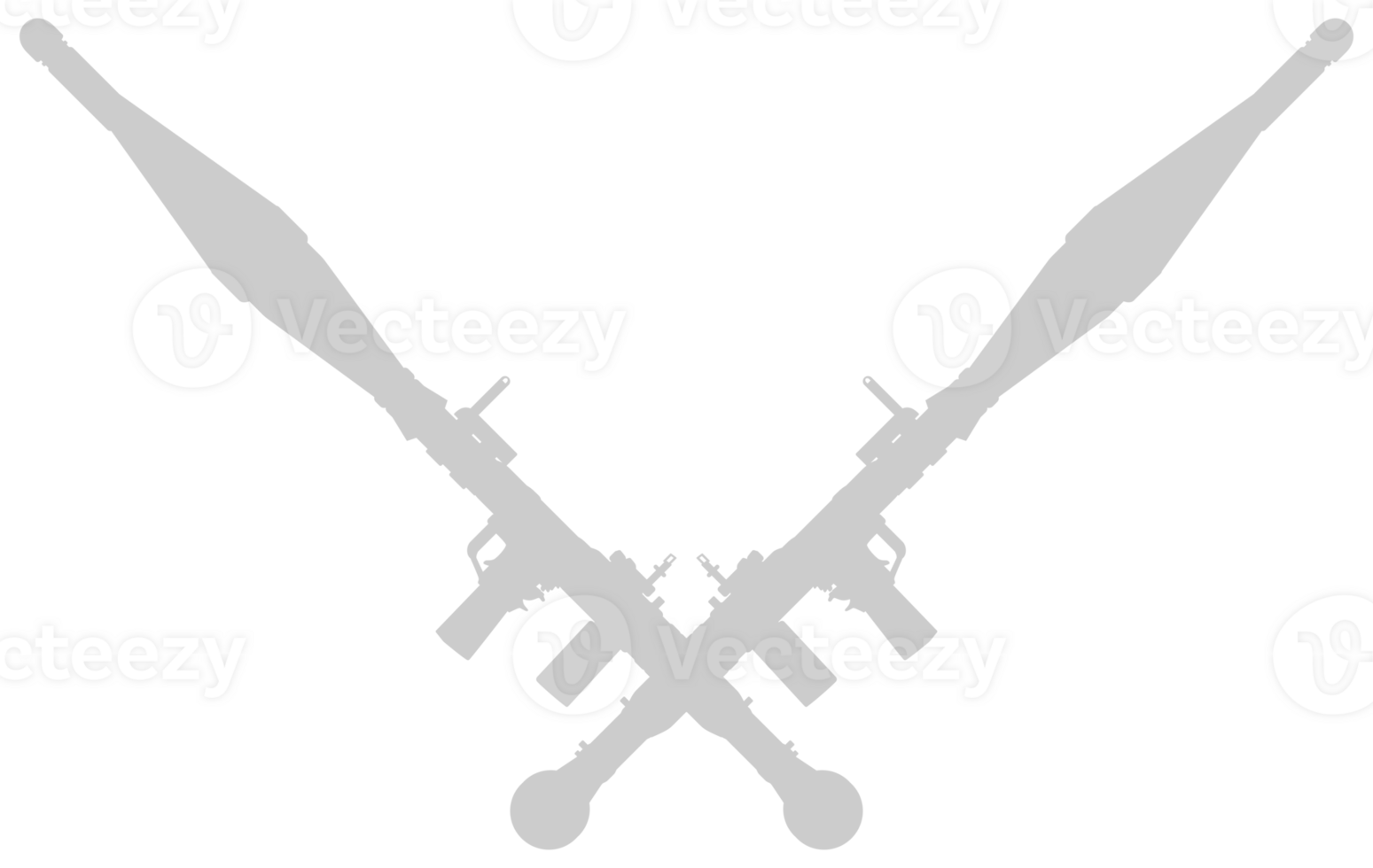 Silhouette von das Bazooka oder Rakete Startprogramm Waffe, ebenfalls bekannt wie Rakete angetrieben Granate oder Rollenspiel, eben Stil, können verwenden zum Kunst Illustration, Piktogramm, Webseite, Infografik oder Grafik Design Element png