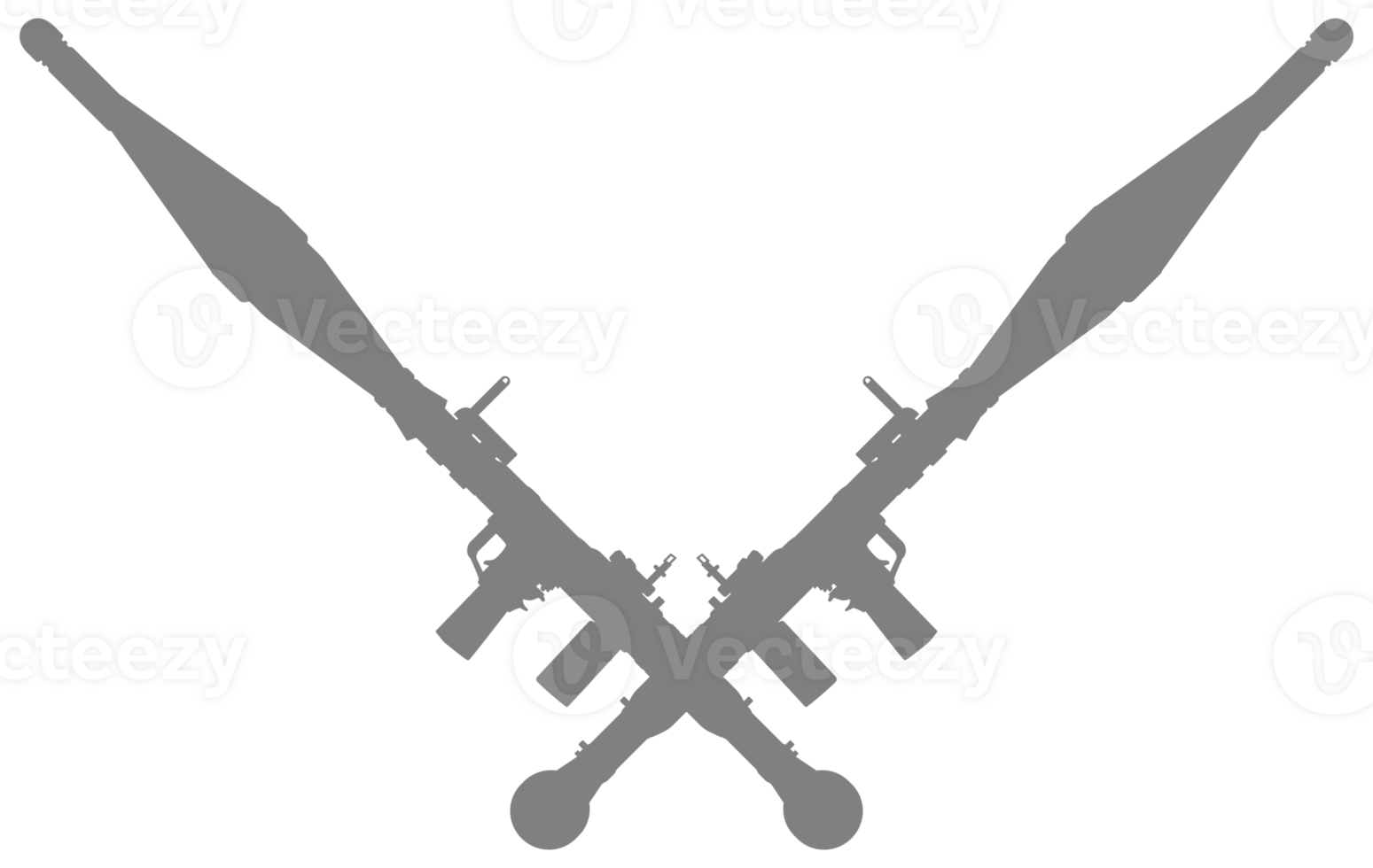 silhouet van de bazooka of raket draagraket wapen, ook bekend net zo raket voortgestuwd granaat of rpg, vlak stijl, kan gebruik voor kunst illustratie, pictogram, website, infographic of grafisch ontwerp element png