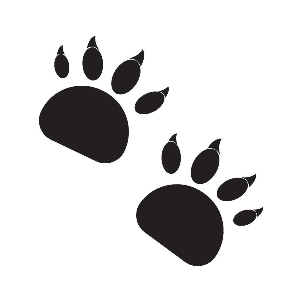 tiger footprint icon vector design template