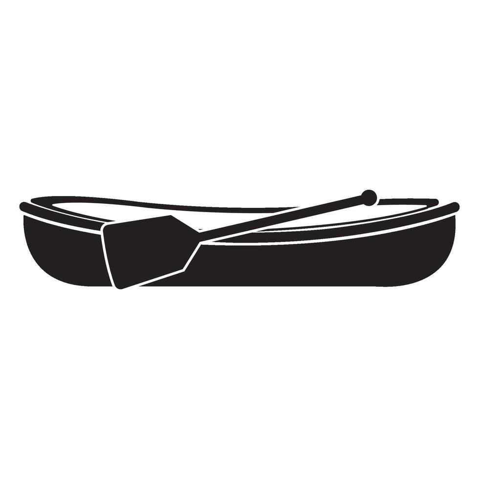 plantilla de diseño de vector de logotipo de icono de canoa