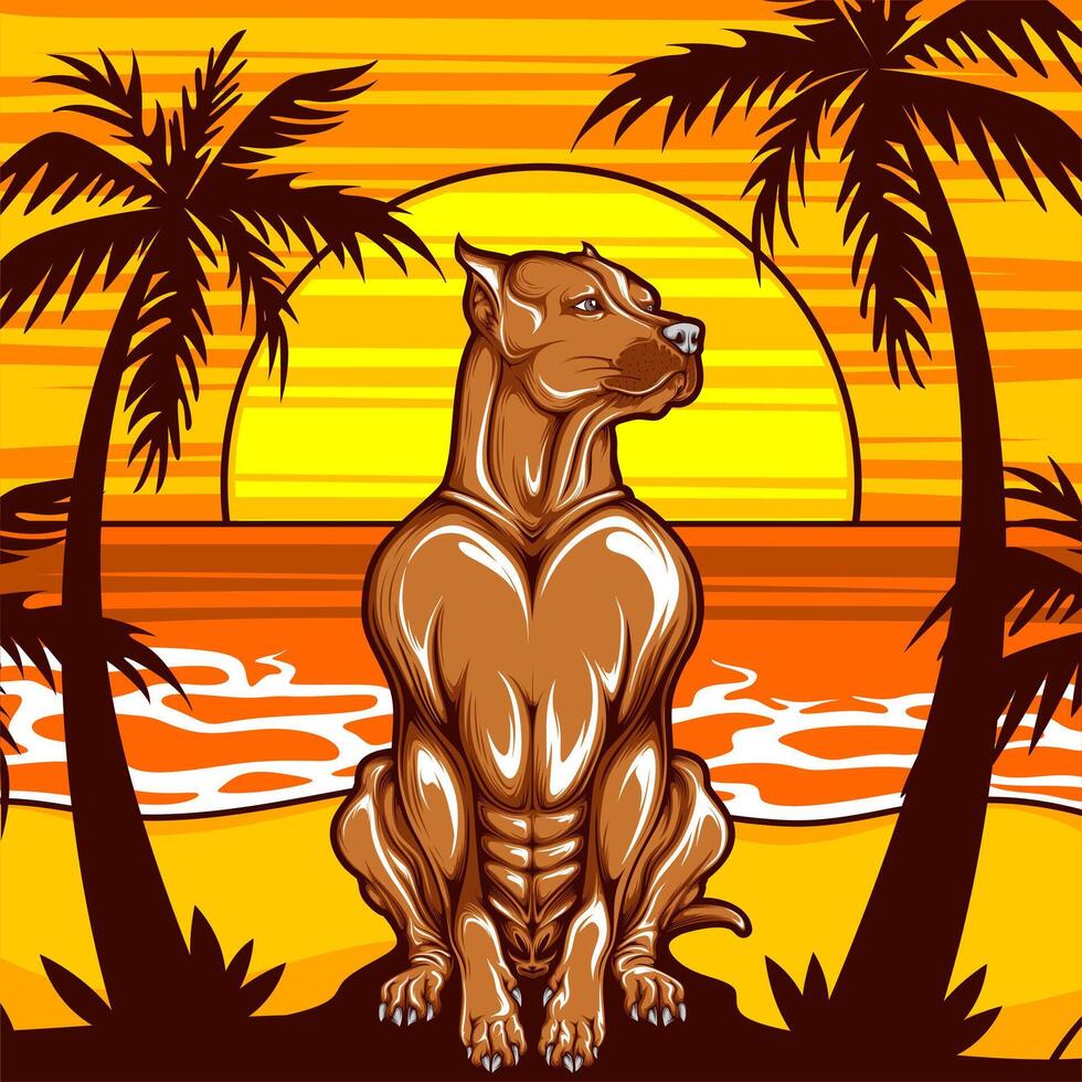 pet illustration for t shirt design vector