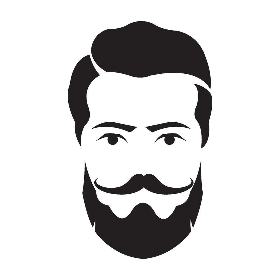 del hombre cara icono logo vector diseño modelo