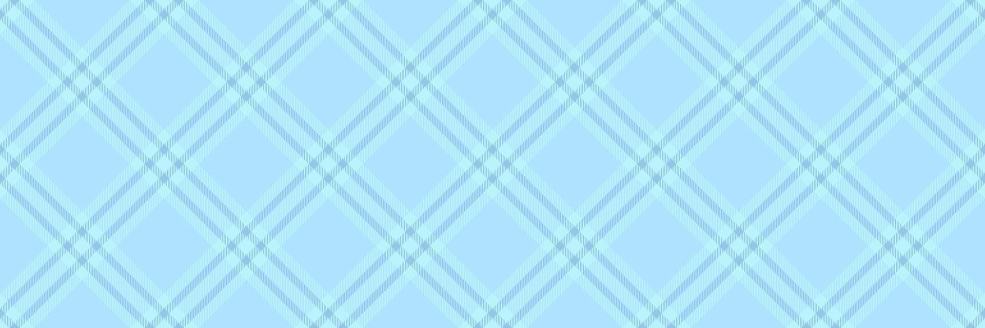 Machinery texture tartan background, jacket check vector seamless. Volume pattern plaid textile fabric in cyan and light colors.