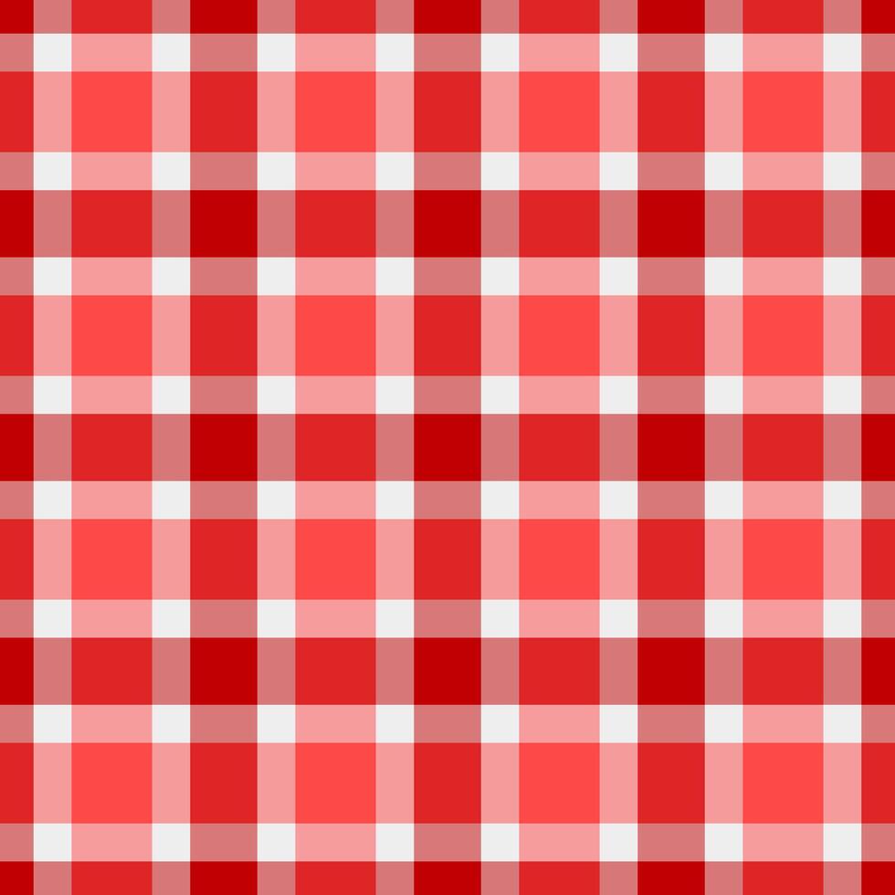 Quality fabric check pattern, identity tartan texture plaid. British seamless background textile vector in red and white colors.