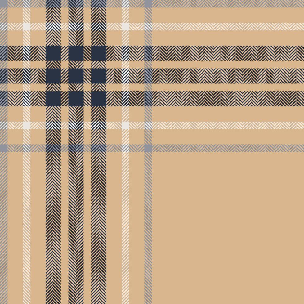 Plaid check pattern in orange and red colors. Seamless fabric texture. Tartan textile print. vector