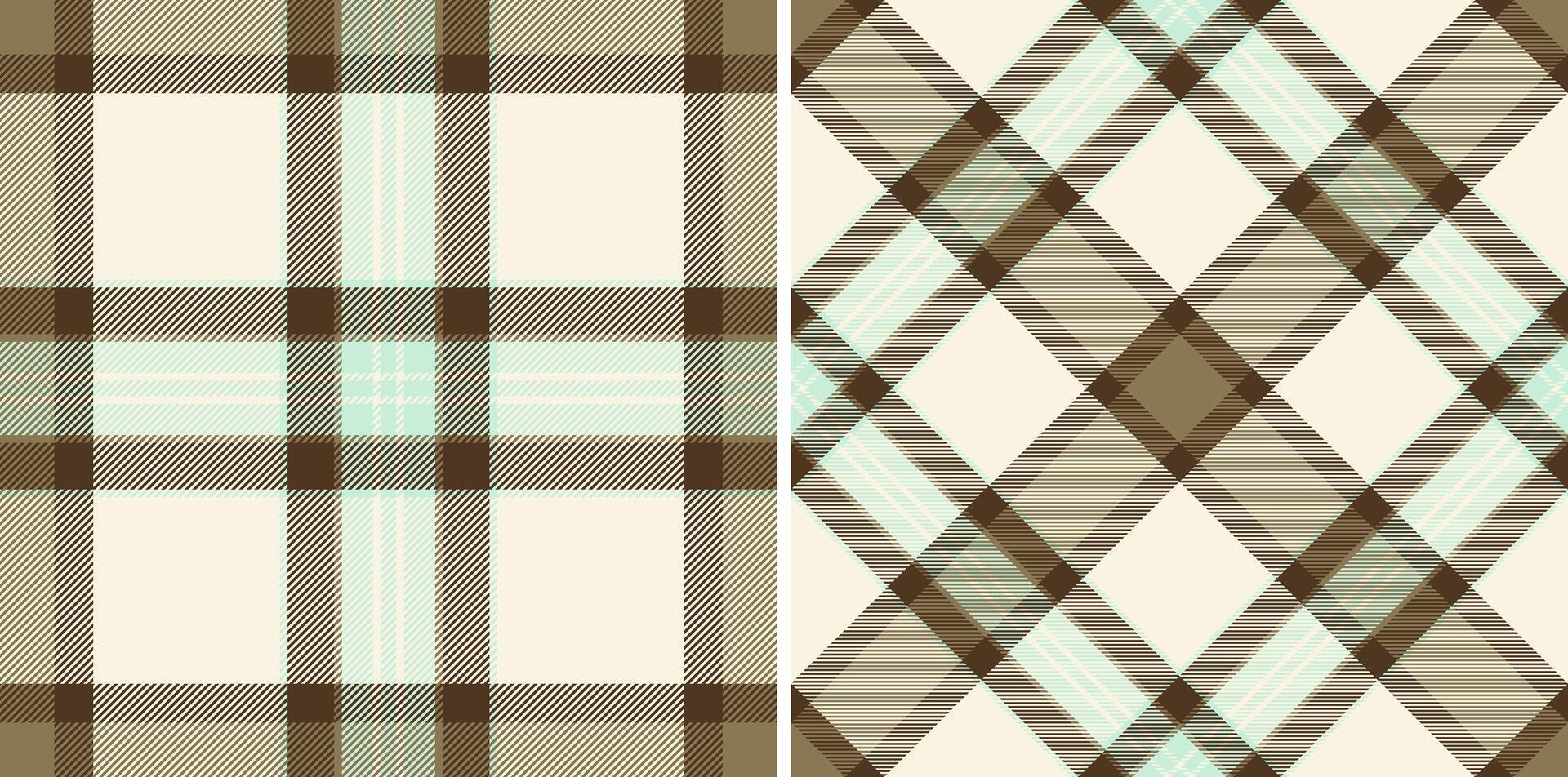 Fabric vector texture of tartan textile seamless with a check plaid background pattern.