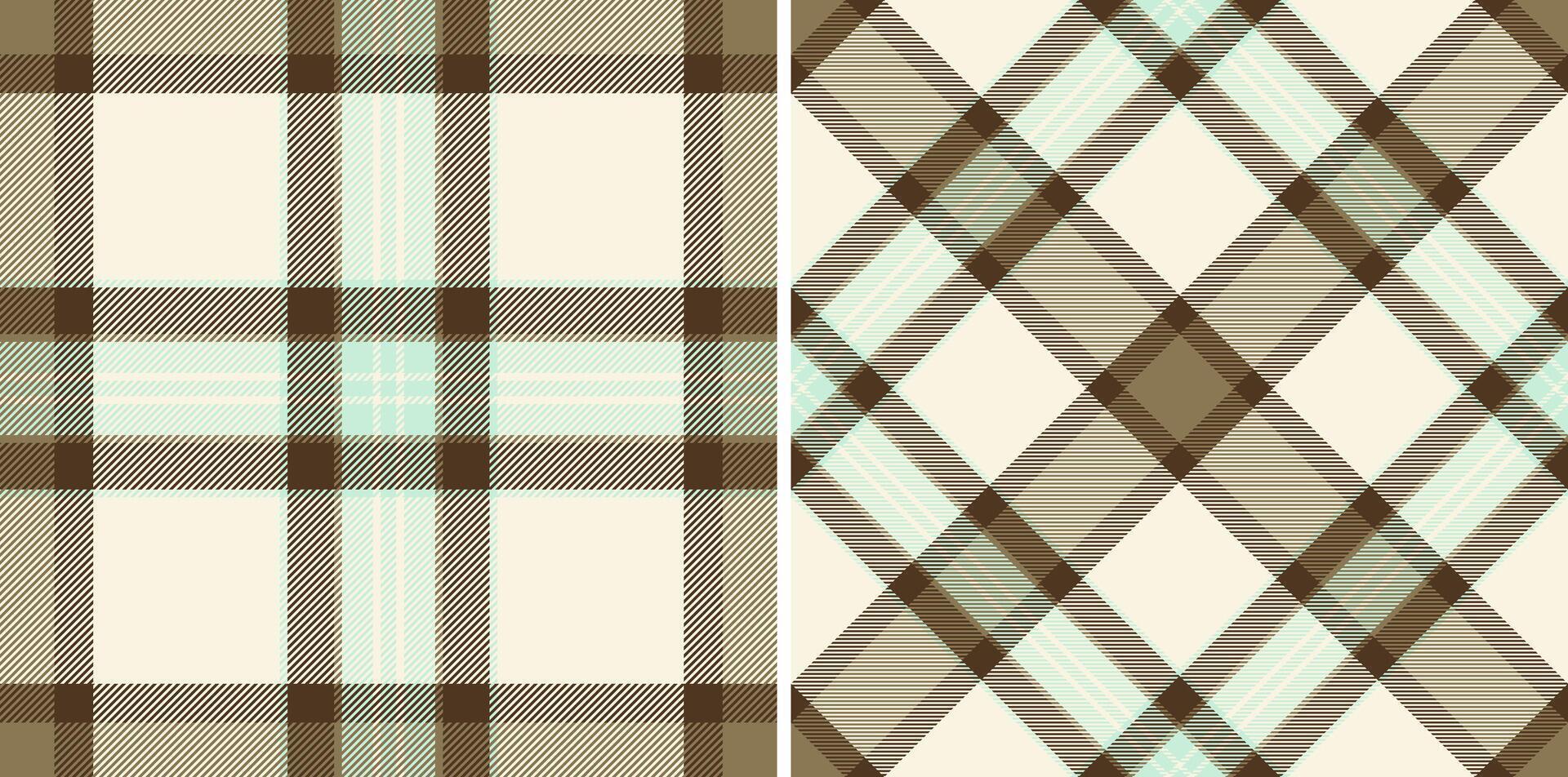 Fabric vector texture of tartan textile seamless with a check plaid background pattern.