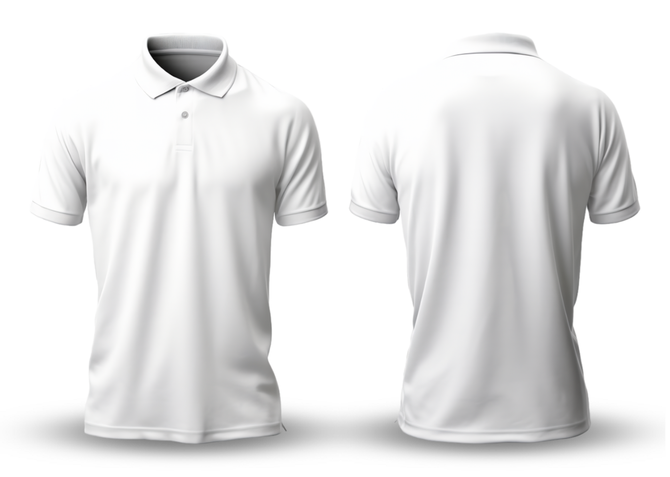 AI generated white polo shirt front and back view, generative ai ...
