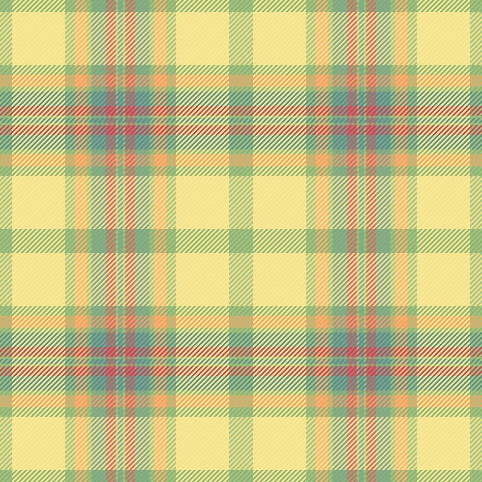 Kitchen seamless vector textile, yuletide texture pattern tartan. Geometric plaid background check fabric in yellow and green colors.