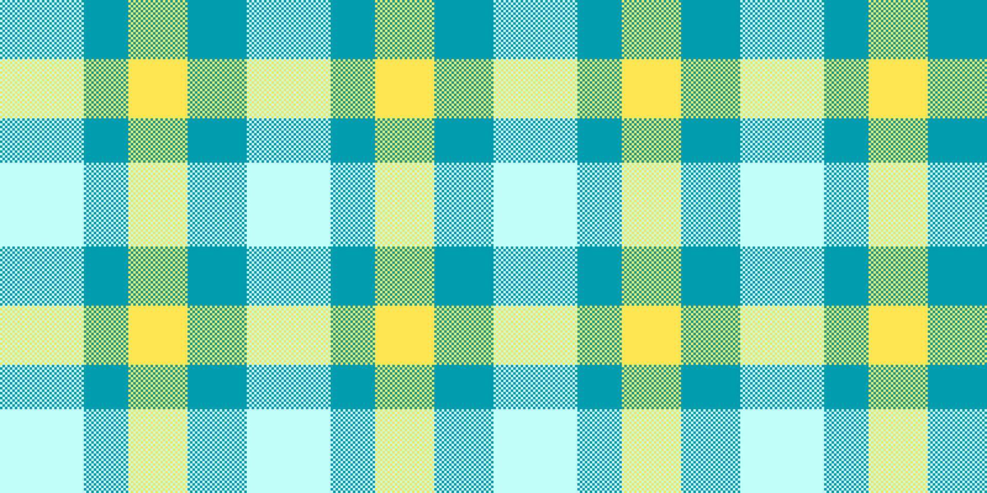 Refresh vector texture fabric, celtic seamless check pattern. Primary tartan background plaid textile in cyan and light colors.