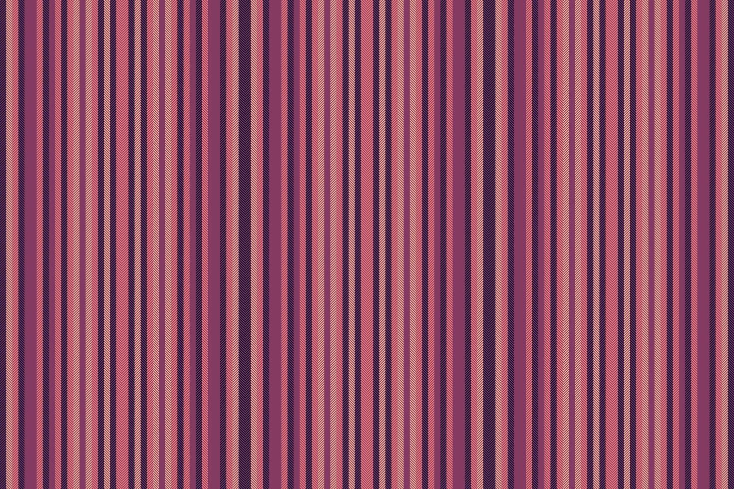 Trendy lines textile fabric, hippie vector texture background. Periodic stripe vertical seamless pattern in pink and dark colors.
