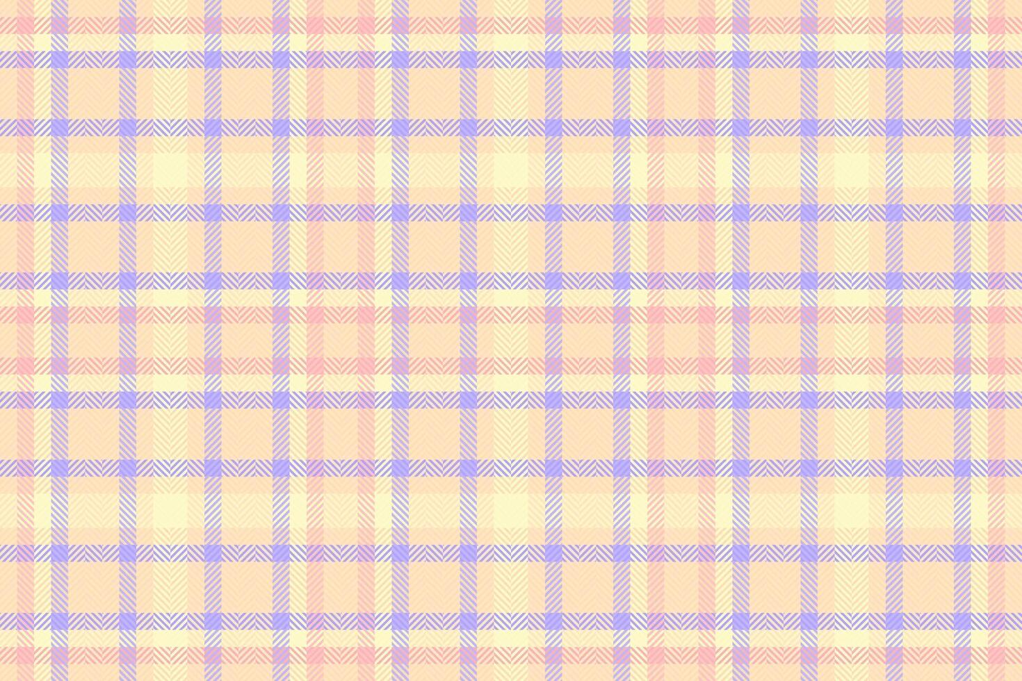 Scrapbooking pattern textile texture, mosaic plaid vector seamless. Straight background fabric tartan check in light and peach puff colors.