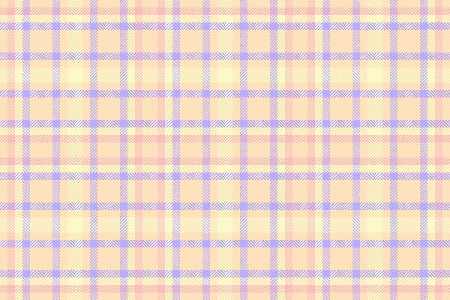 Scrapbooking pattern textile texture, mosaic plaid vector seamless. Straight background fabric tartan check in light and peach puff colors.