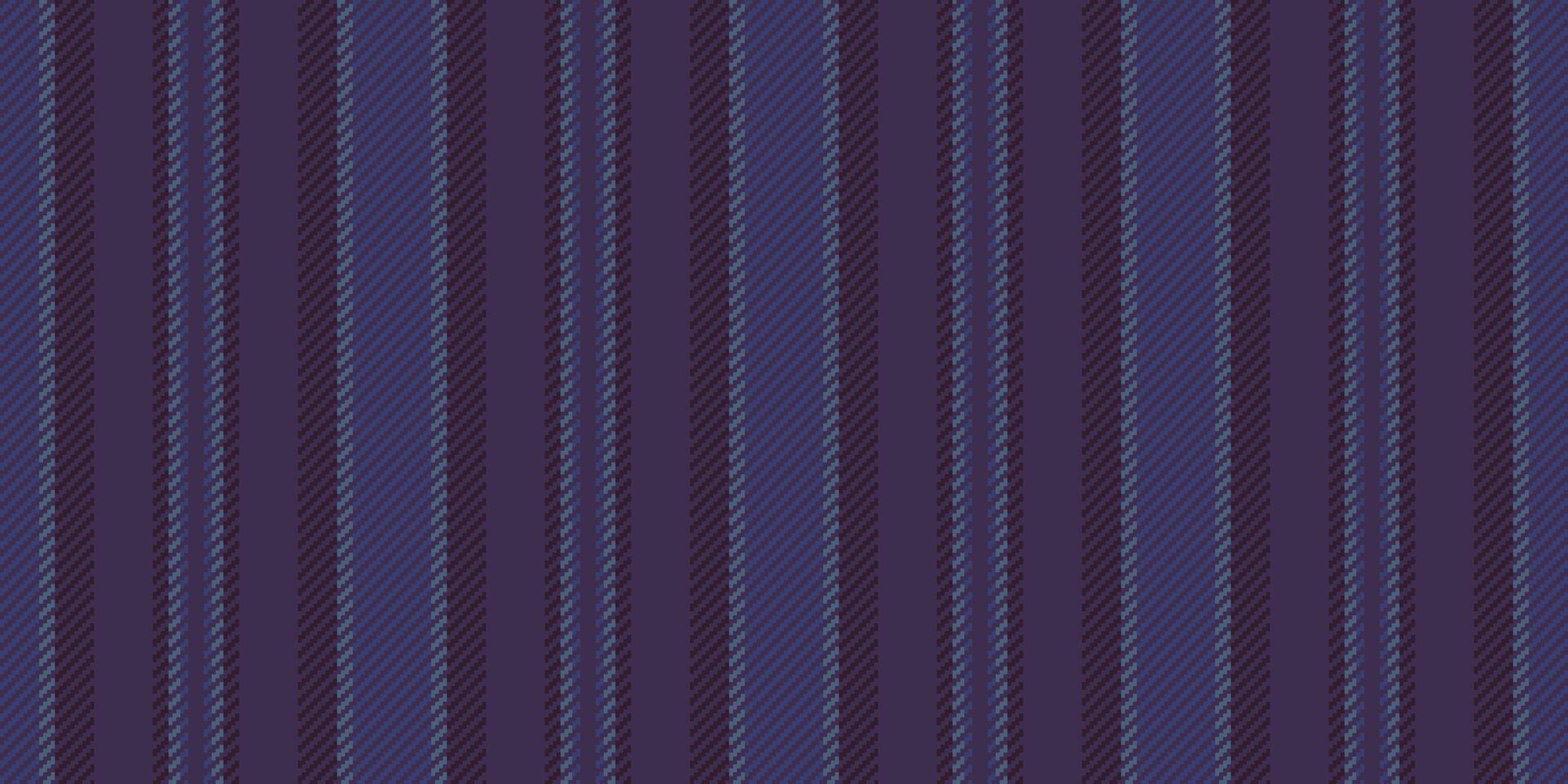 fibroso textil tela vertical, acción de gracias modelo antecedentes líneas. superficie raya vector textura sin costura en Violeta y azul colores.