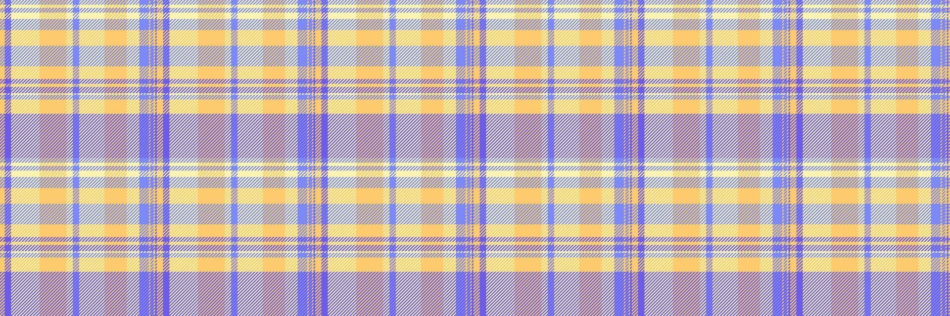 Packing textile texture background, online pattern vector fabric. Pano tartan seamless check plaid in amber and yellow colors.
