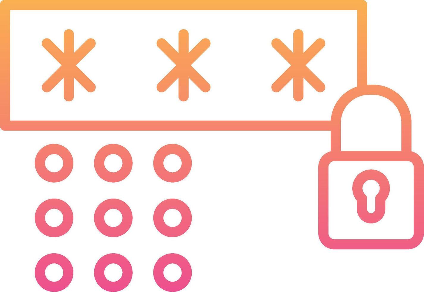 Passcode Vecto Icon vector