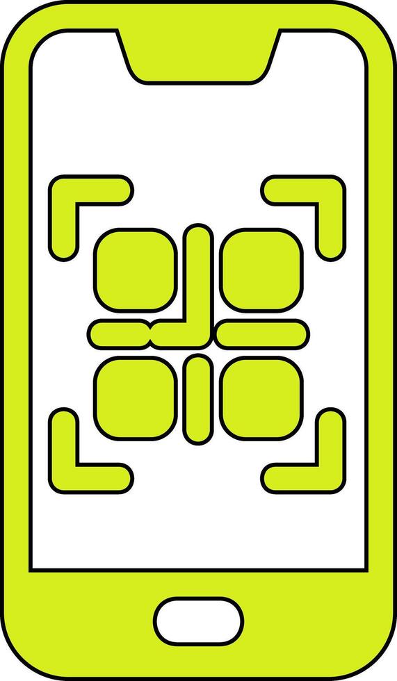 Smartphone QR Code Vecto Icon vector