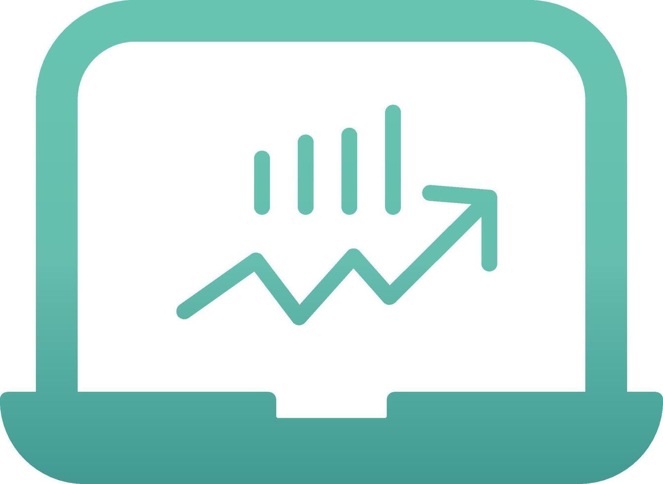 Stocks Monitoring Vecto Icon vector