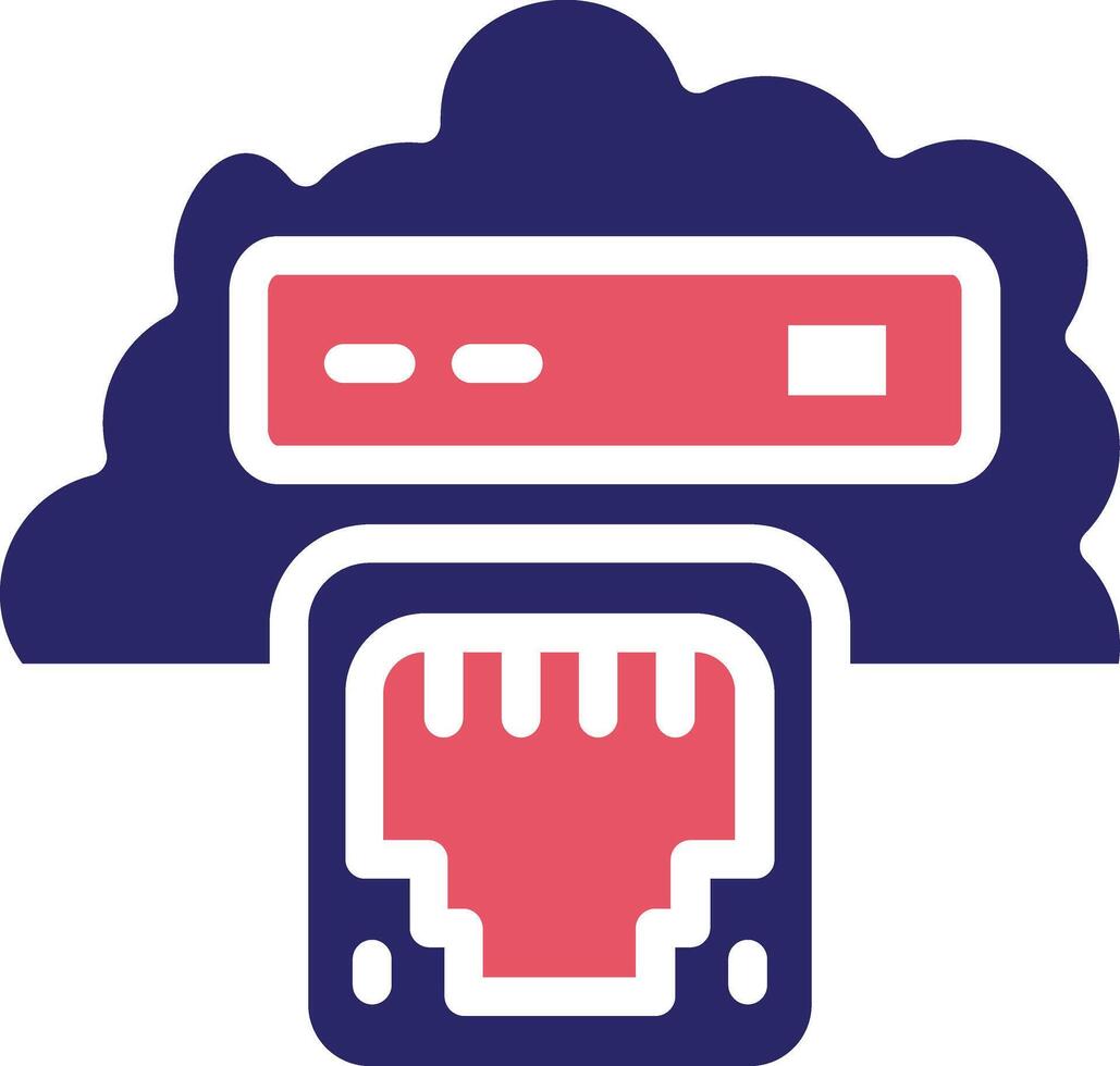 Cloud Ethernet Vector Icon