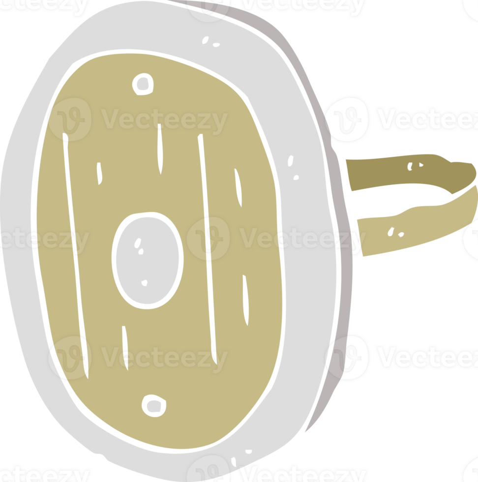 flat color illustration of a cartoon medieval shield png