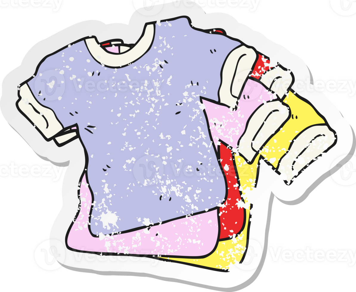 retro distressed sticker of a cartoon t shirts png