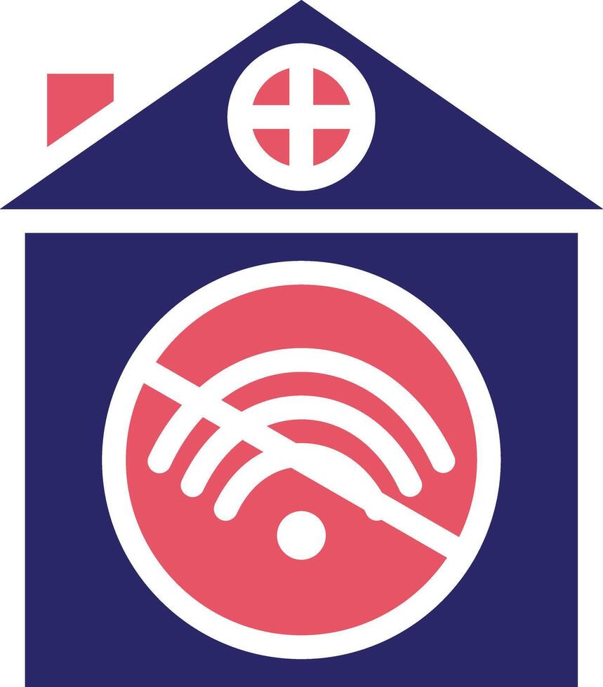 sin icono de vector de casa wifi