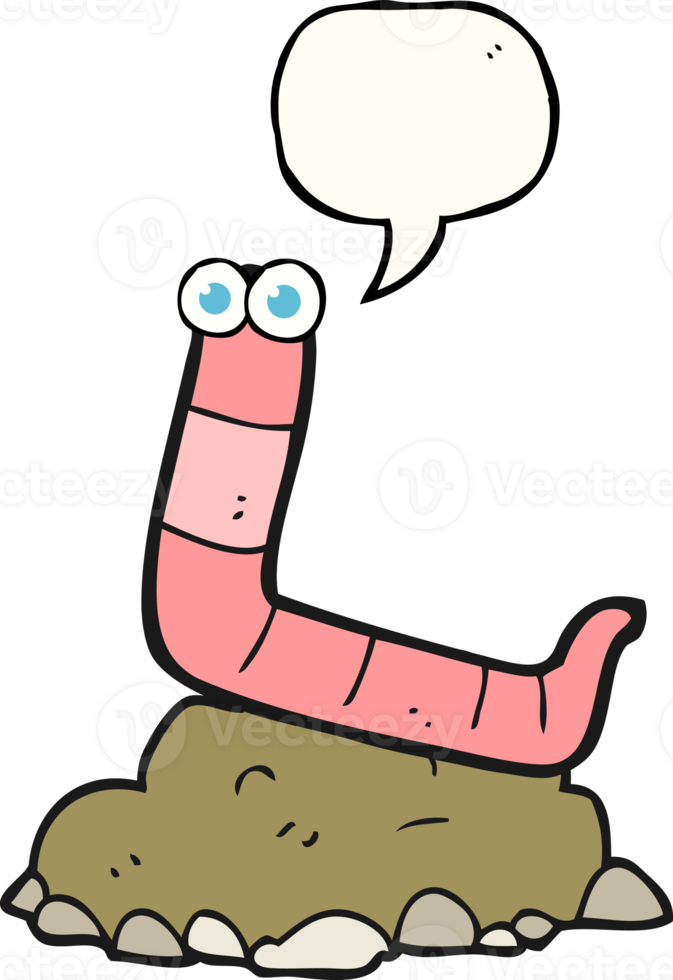 speech bubble cartoon worm png