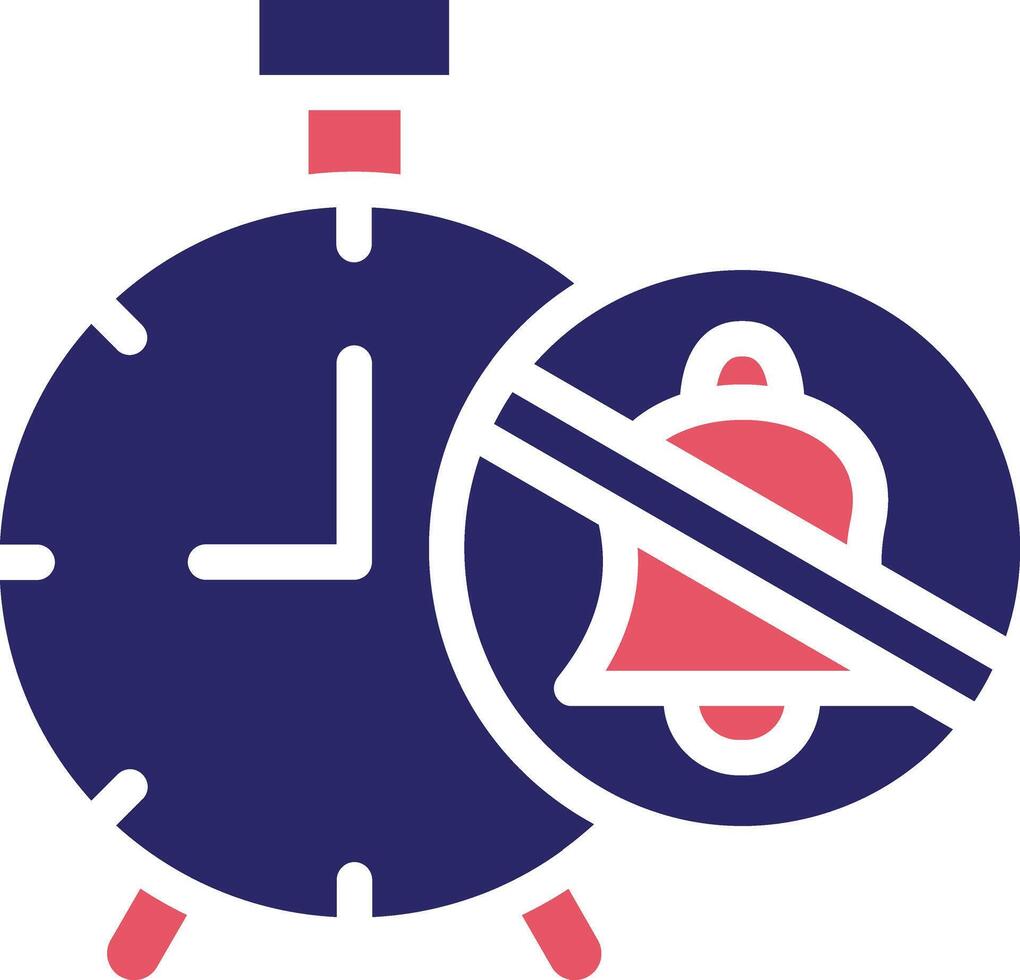 Mute Alarm Clock Vector Icon