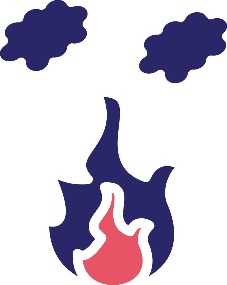 Fire Pollution Vector Icon