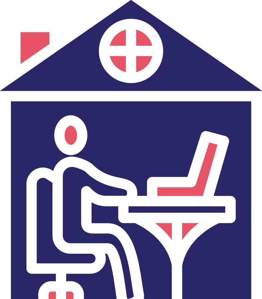 Working at Home Vector Icon