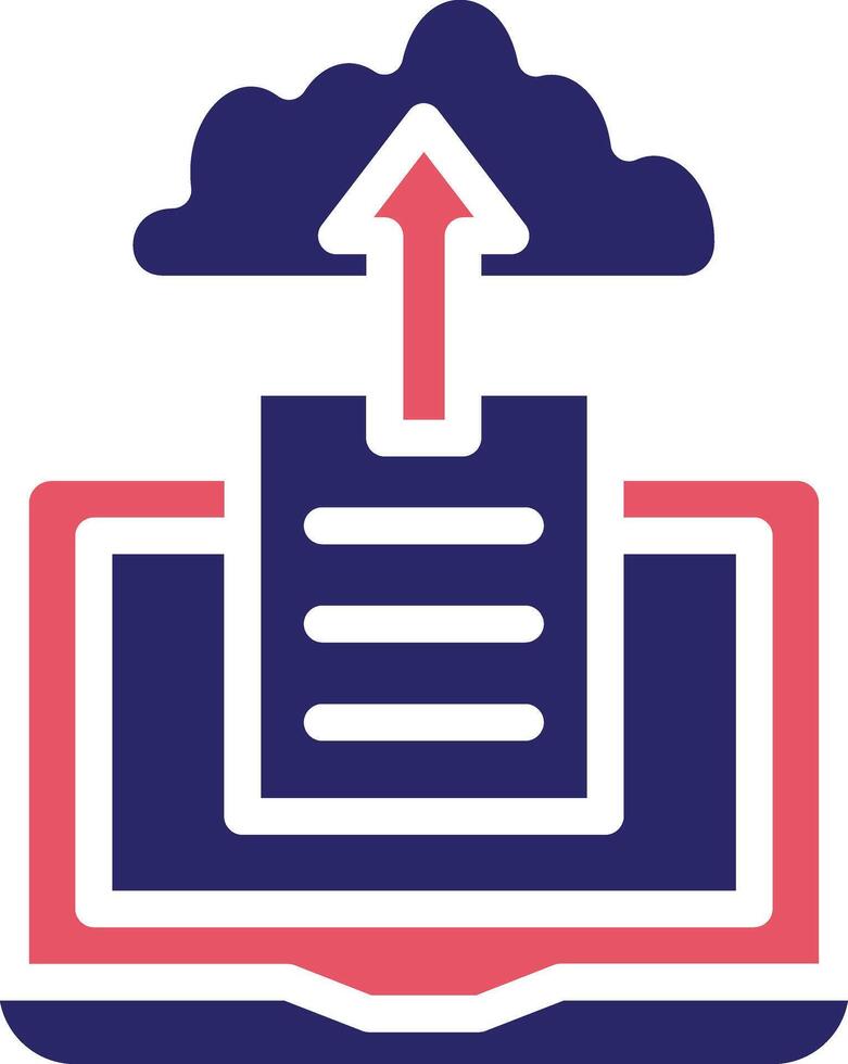Upload File on Cloud Vector Icon