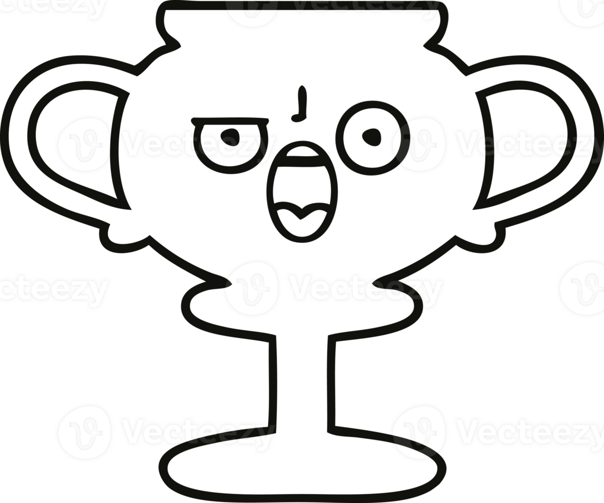 line drawing cartoon trophy png